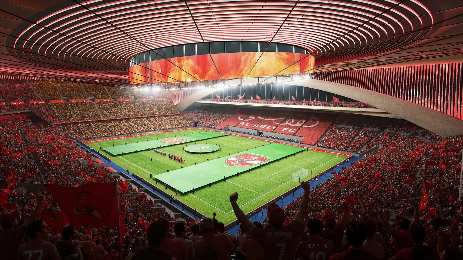 Gensler представили футбольный стадион с углублённым полем как «знаковое место» для Египта